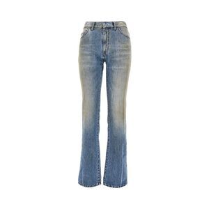 Mm6 Women Used-Effect Straight Leg Jeans